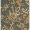 Papel de parede Hydrangea Bird Charcoal Sienna BW450912 - GP & JBAKER