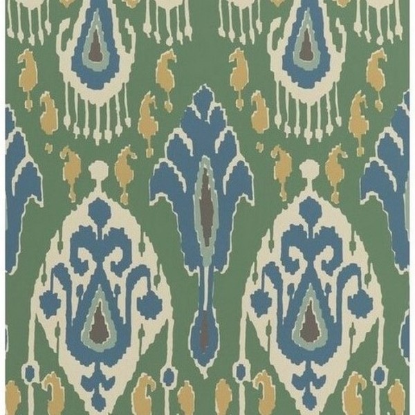 Wallpaper Ikat Bokhara Emerald BW450903 - GP & JBAKER Wallpaper Ikat Bokhara Emerald BW450903 - GP & JBAKER