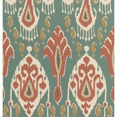 Wallpaper Ikat Bokhara Teal BW450904 - GP & JBAKER