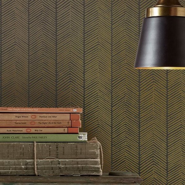 Tapete Herringbone Charcoal Bronze BW450855 - GP & JBAKER