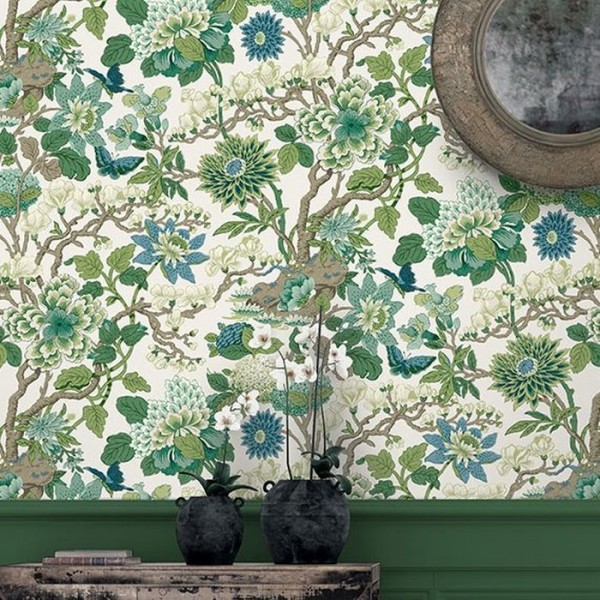 Papel de parede Magnolia Emerald Teal BW450922 - GP & JBAKER