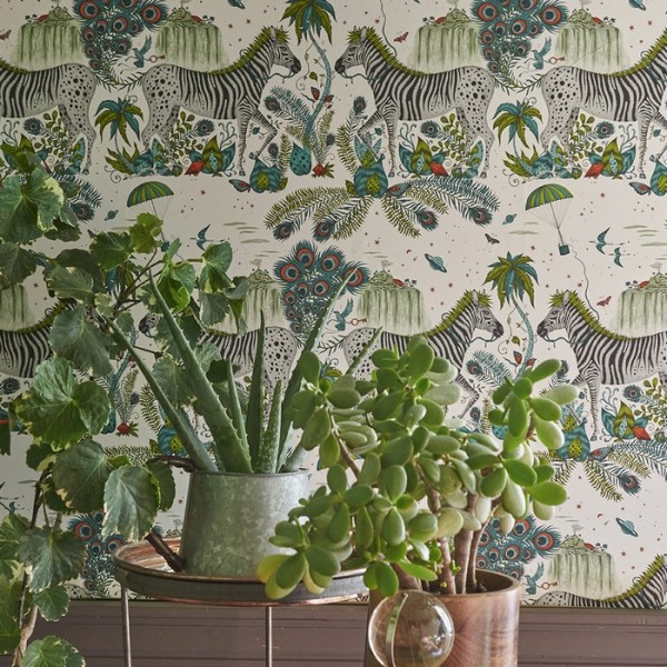 Wallpaper Lost World Green W0117-02 - CLARKE & CLARKE