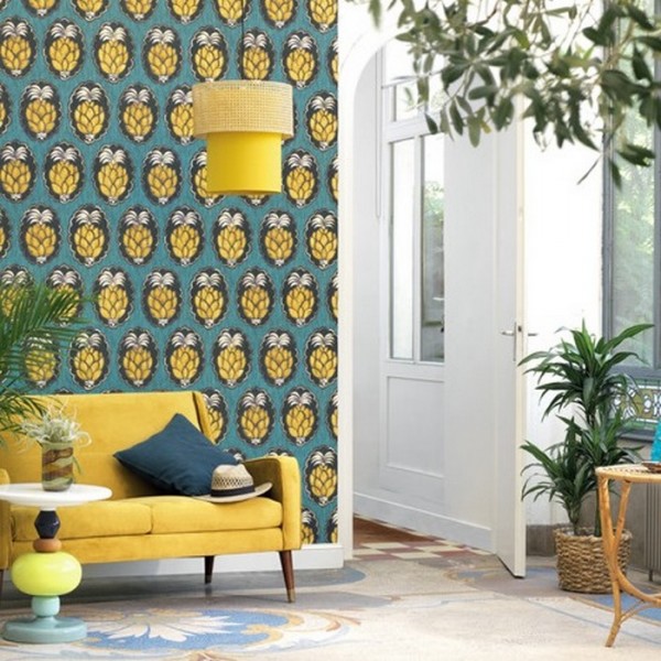 Papel de parede Pina Jaune 84352323 - Casadeco