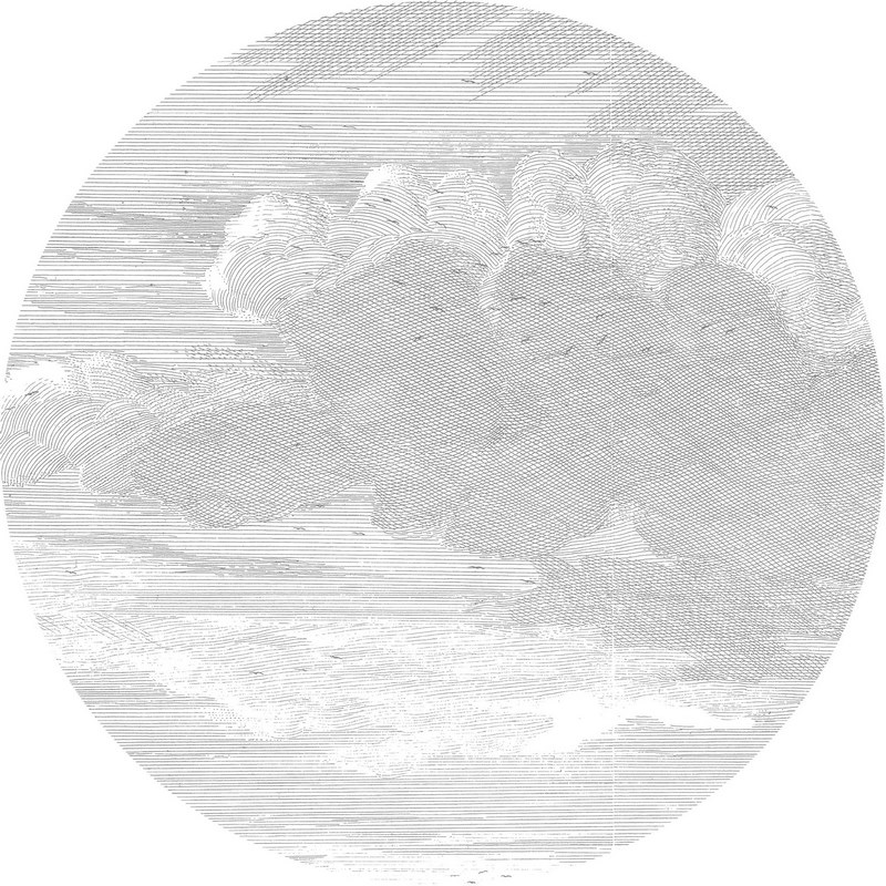 CK-057 Fonds d'écran Circle Engraved Clouds