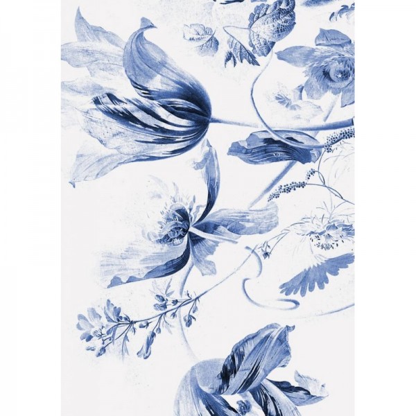 Papel de parede WP-209 Wall Mural Royal Blue Flowers 3 - KEK AMSTERDAM