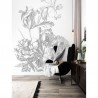 Wallpaper WP-668 Wall Mural Engraved Flowers - KEK AMSTERDAM