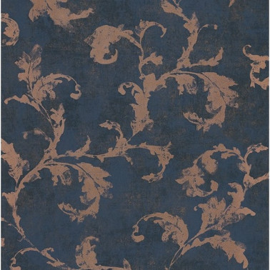 Papel Pintado Arabesques Bleu Ancre 80796475 - Casadeco