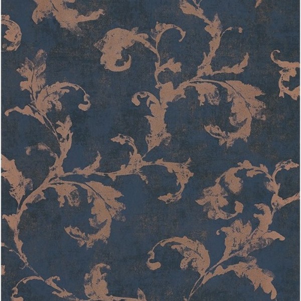 Papel Pintado Arabesques Bleu Ancre 80796475 - Casadeco Papel Pintado Arabesques Bleu Ancre 80796475 - Casadeco