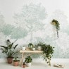 Wallpaper Classic Hua Trees Mural Wallpaper Dusty Green - SIAN ZENG