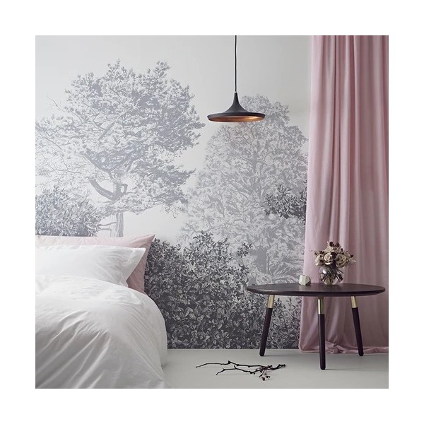 Wallpaper Classic Hua Trees Mural Wallpaper Grey - SIAN ZENG