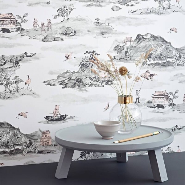 Wallpaper Classic Mountains Grey-pink - SIAN ZENG