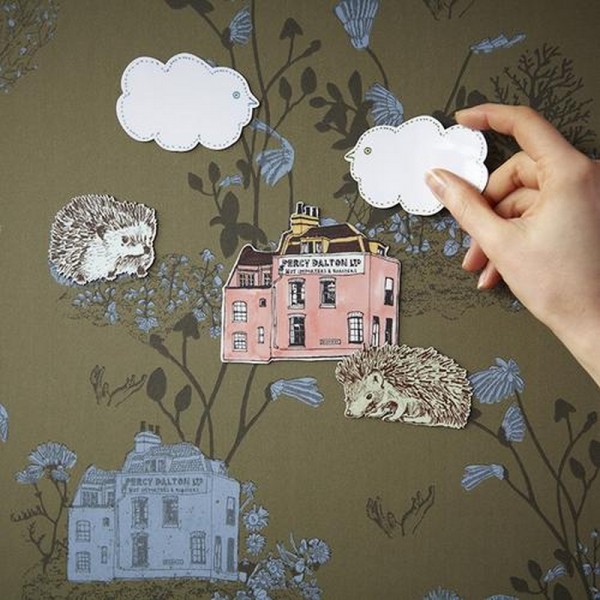 Wallpaper Classic Woodlands Khaki Blue - SIAN ZENG