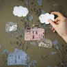 Wallpaper Classic Woodlands Khaki Blue - SIAN ZENG