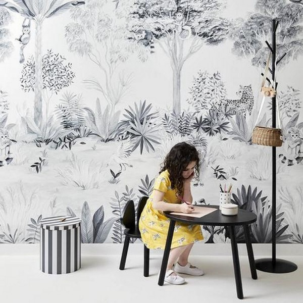 Wallpaper Jungle Grey - SIAN ZENG