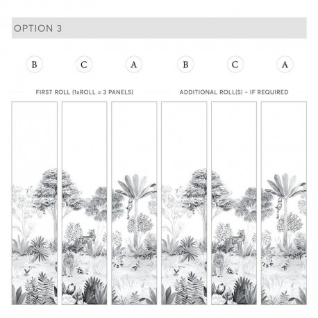 Wallpaper Magnetic Jungle Grey - SIAN ZENG