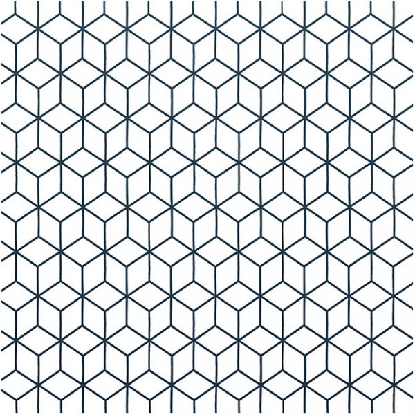 Wallpaper KUBE-SLATE-BLUE DOM5-4 - LES DOMINOTIERS