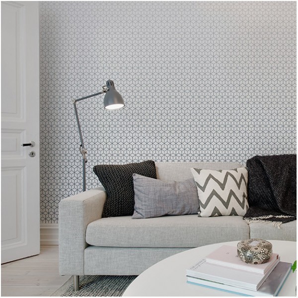 Wallpaper KUBE-SLATE-BLUE DOM5-4 - LES DOMINOTIERS