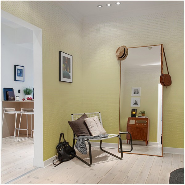 Papier peint POLKA-YELLOW DOM6-3 - LES DOMINOTIERS