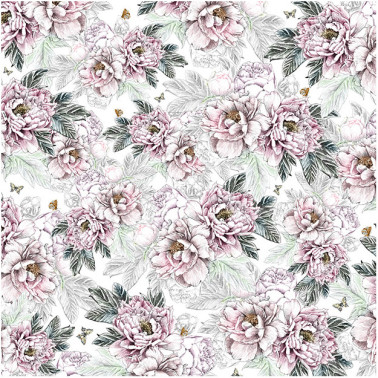 Tapete PEONIES DOM1513 - LES DOMINOTIERS