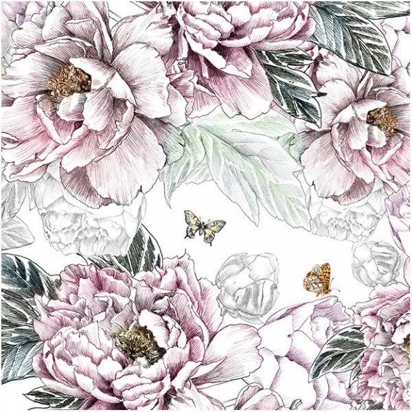 Tapete PEONIES DOM1513 - LES DOMINOTIERS