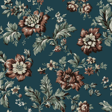 Papel de parede 407-86 Rosenholm Midnight Blue - SANDBERG
