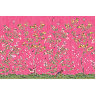 Papel Pintado R16746 Chinoiserie Chic, Fuchsia - REBEL WALLS