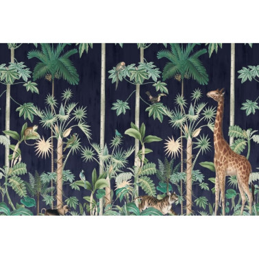 Papel de parede R16792 Giraffe's Stroll, Nightfall - REBEL WALLS