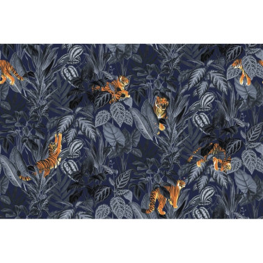 Papel de parede R16813 Mischievous Tigers, Moonlight - REBEL WALLS