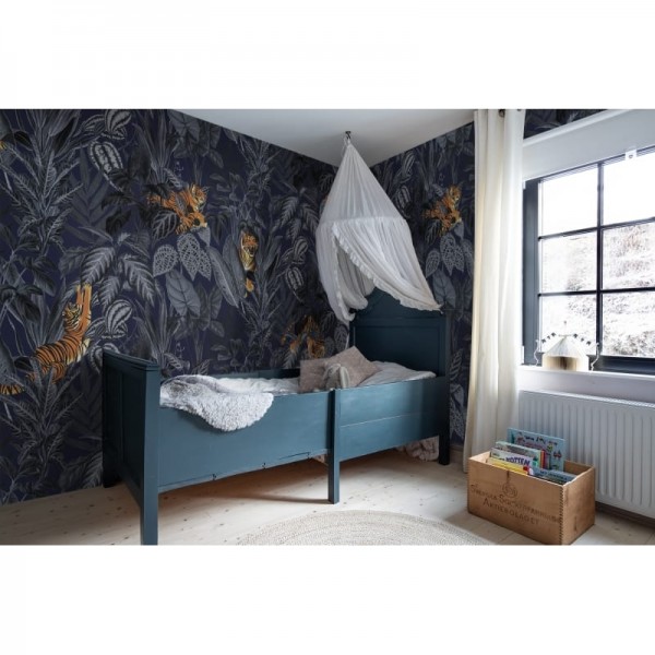 Carta da Parati R16813 Mischievous Tigers, Moonlight - REBEL WALLS