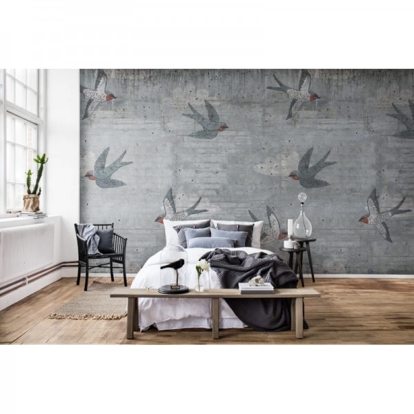 Papel de parede R16971 Concrete Art, Swallow - REBEL WALLS