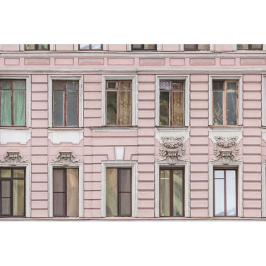 Wallpaper R15881 Pink Facade - REBEL WALLS