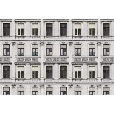 Papier peint R15932 Rue Relief, White - REBEL WALLS
