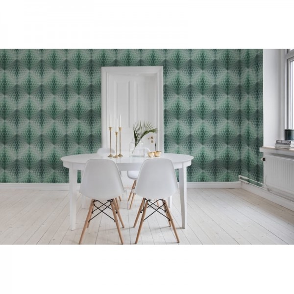 Wallpaper R13393 Pom Pom, Mint - REBEL WALLS