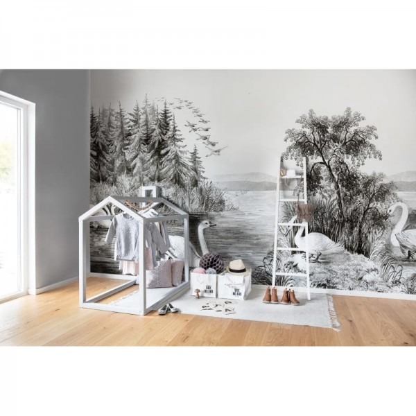 Wallpaper R16221 Swan Lake - REBEL WALLS