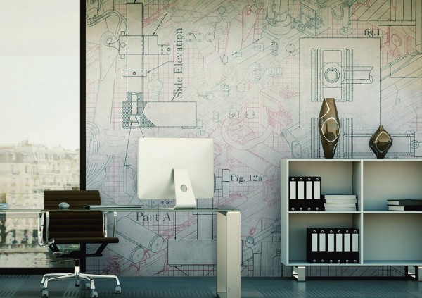 Papier peint BLUEPRINT GL11322A - GLAMORA