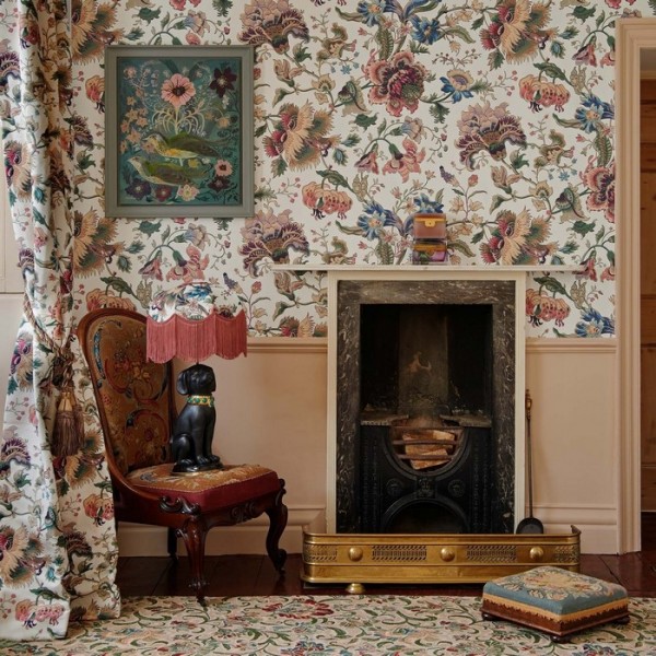 Papier peint MAJORELLE ECRU - HOUSE OF HACKNEY