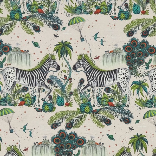 Lost World Green Linen F1491-01