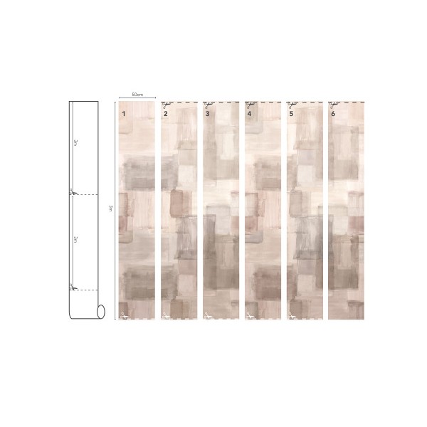 Patchwork Wallmural Stone W622-02