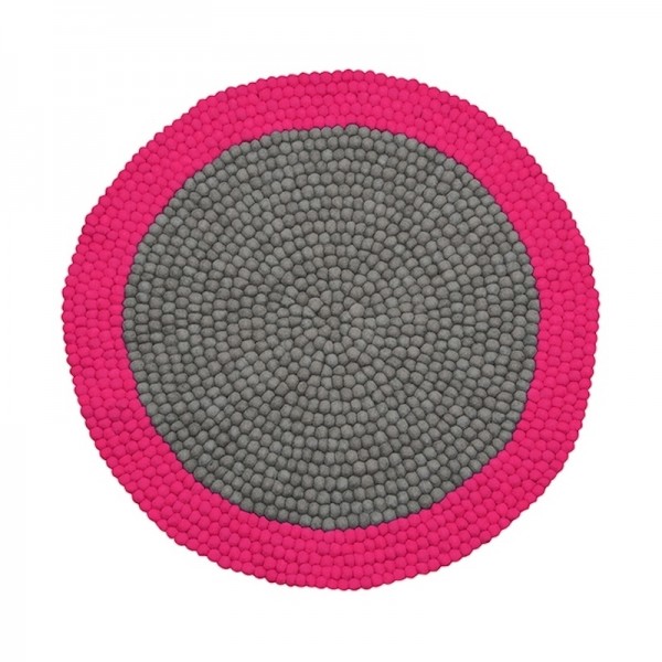 Alfombra bolas de fieltro Mix Pink H0195