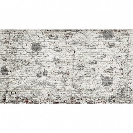 Map & Rough Brick Wall DOM408 Map & Rough Brick Wall DOM408