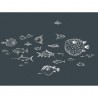 Sea Current Navy 9500602 - Mural