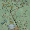 Jardinières & Citrus Trees Full custom on Edo Turquoise painted Xuan paper