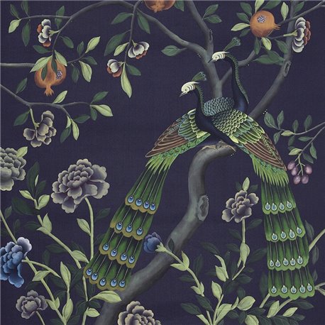 St Laurent Standard on Empire Blue dyed silk