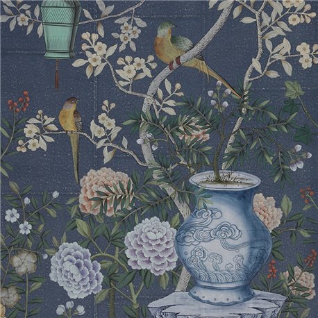 Temple Newsam Standard on Dark Blue India tea paper