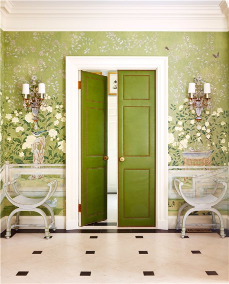 Temple Newsam Colourway SC-79 on Moss Green Williamsburg