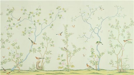 Badminton Standard on Celadon dyed silk