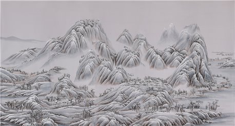 A Thousand Li of Rivers and Mountains A Thousand Li of Rivers and Mountains Full custom on Lilac Hint dyed Silk