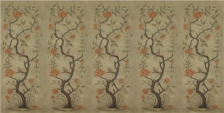 Gustavian Tree of Life Gustavan Tree of Life Part custom on custom brown Williamsburg