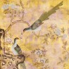 Japanese Garden Original on Deep Rich gold gilded paper with broze pearlescent antiquing