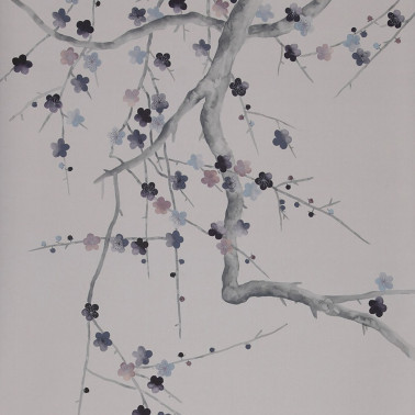 Plum Blossom Part custom on Lilac Hint dyed silk